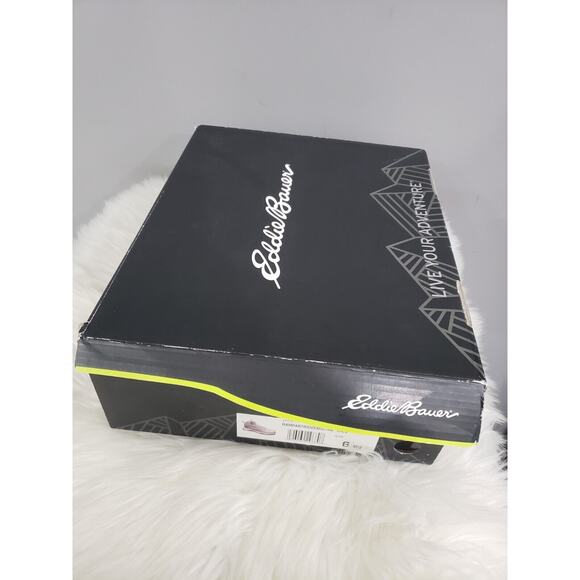 NEW Eddie Bauer Rampart Ridge Mid Women's Size 6 Tan Blue Hiking Boots 120713 - Picture 6 of 8